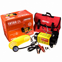 Компрессор металлический 100л/мин с крокодилами  SKYWAY ТИТАН-04 в сумке 10АТМ